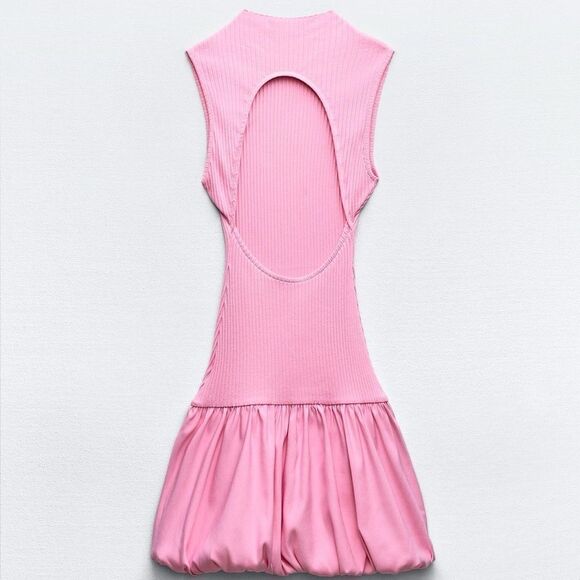 Zara blogger favorite ribbed balloon dress NWT - Picture 6 of 7